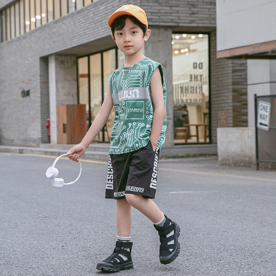 Sportos gyerek szett fiúknak kétrészes felső + nadrág