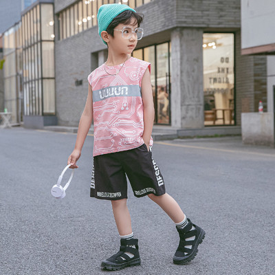 Sportos gyerek szett fiúknak kétrészes felső + nadrág