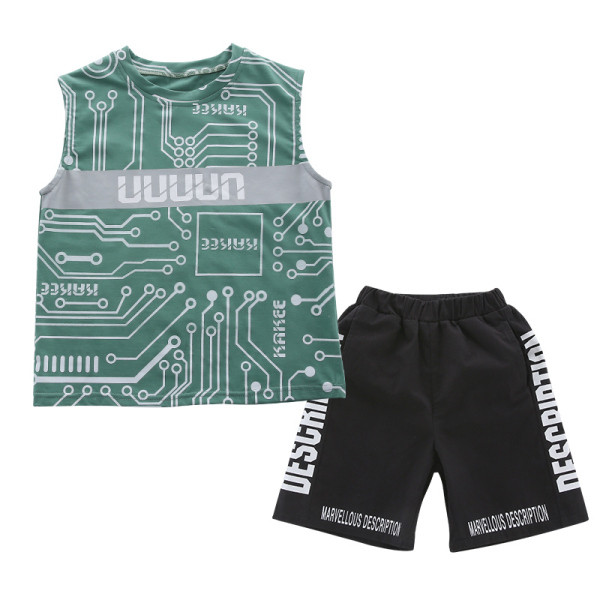 Sportos gyerek szett fiúknak kétrészes felső + nadrág