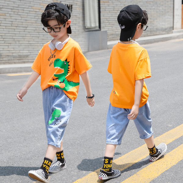 Gyerekkészlet fiúknak kétrészes farmer + blúzból