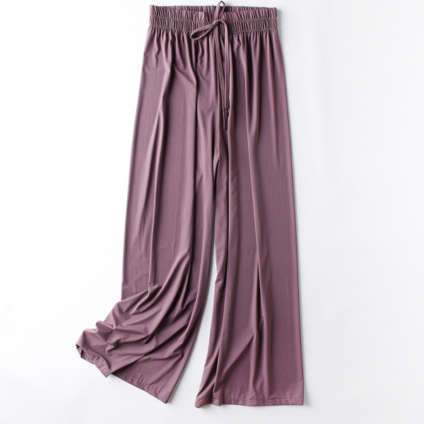 Sieviešu ikdienas platas bikses ar elastīgu jostasvietu