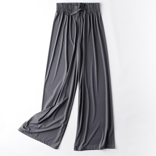 Sieviešu ikdienas platas bikses ar elastīgu jostasvietu