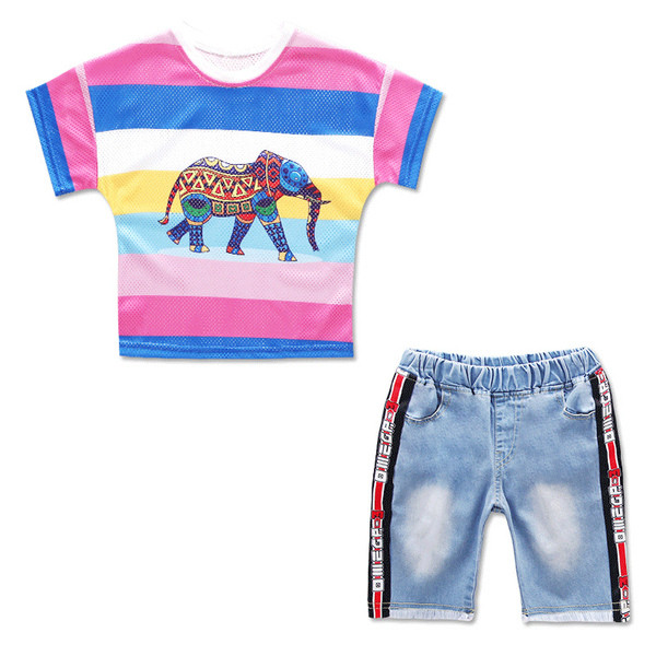 Napi gyerek szett fiúknak kétrészes farmer + blúz