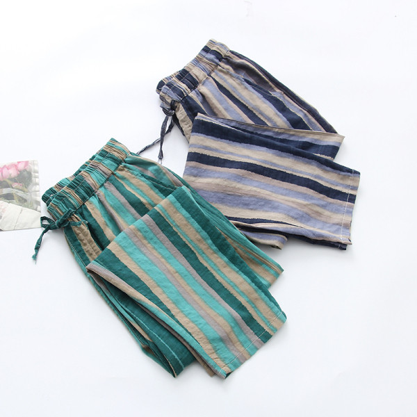 Női nadrág megkötős, gumírozott derékkal