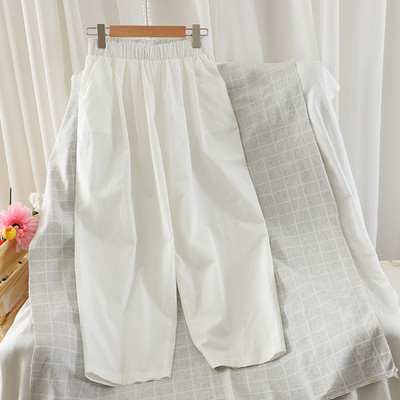 Naiste pikad püksid elastse vöökoha ja taskutega