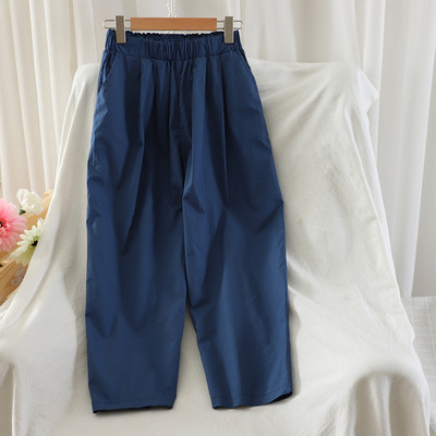 Naiste pikad püksid elastse vöökoha ja taskutega