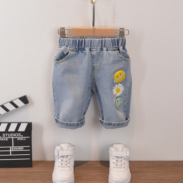 Új modell gyerek alkalmi szett fiúknak kétrészes farmer + blúz