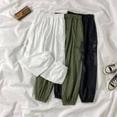 Casual γυναικείο παντελόνι με ελαστική μέση και τσέπες