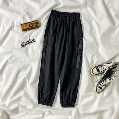 Casual γυναικείο παντελόνι με ελαστική μέση και τσέπες