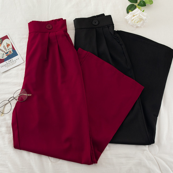 Széles női nadrág magas derékkal