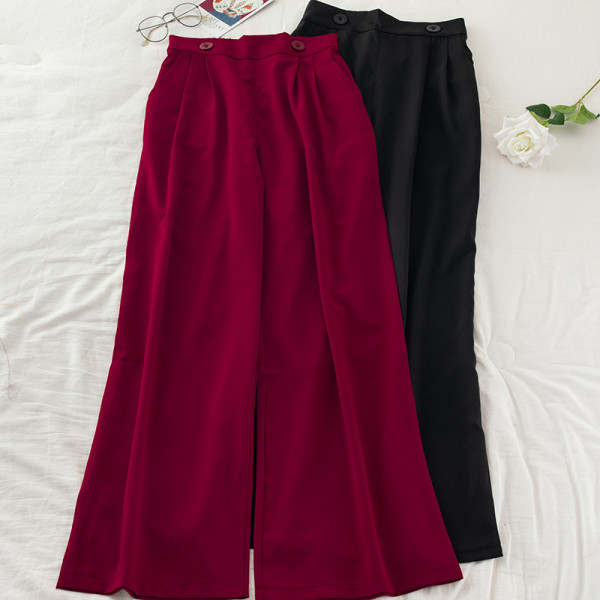 Széles női nadrág magas derékkal