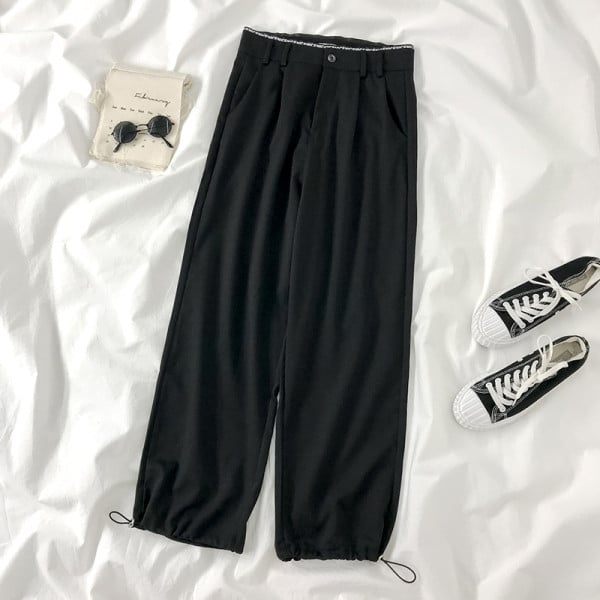 Modern női nadrág - széles modell, a bokánál gumival