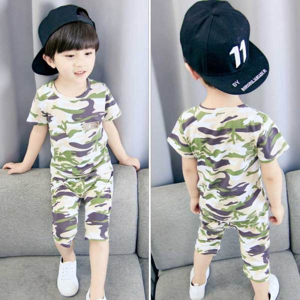 Kamuflaažimustriga lastekomplekt poistele