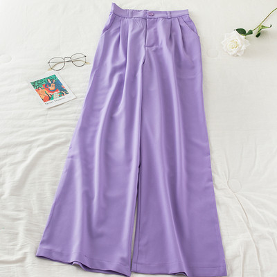 Casual γυναικείο παντελόνι με ψηλή μέση - φαρδύ μοντέλο