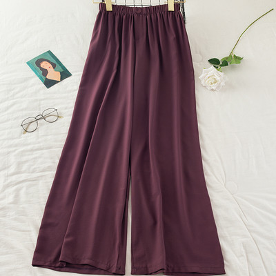 Lezser, széles női nadrág elasztikus derékkal