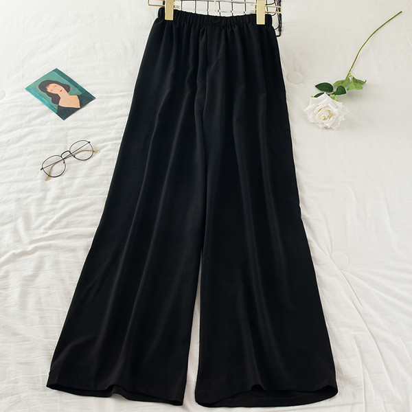 Lezser, széles női nadrág elasztikus derékkal
