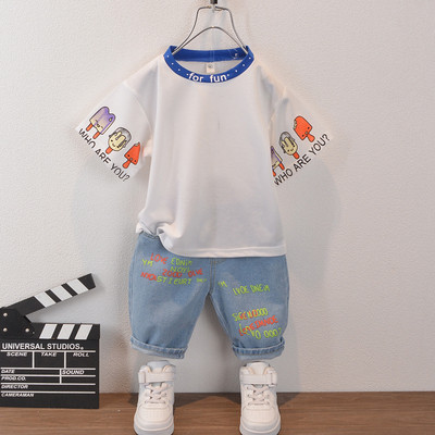 Napi gyerek szett fiúknak kétrészes farmer + blúz