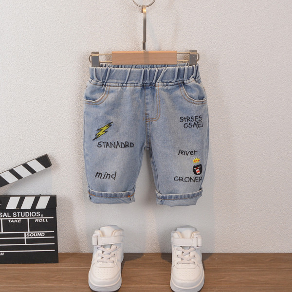 Moodne lastekomplekt poistele kaheosaline pluus + teksad