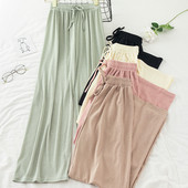 Naiste vabaaja pikad püksid elastse - laiad püksid