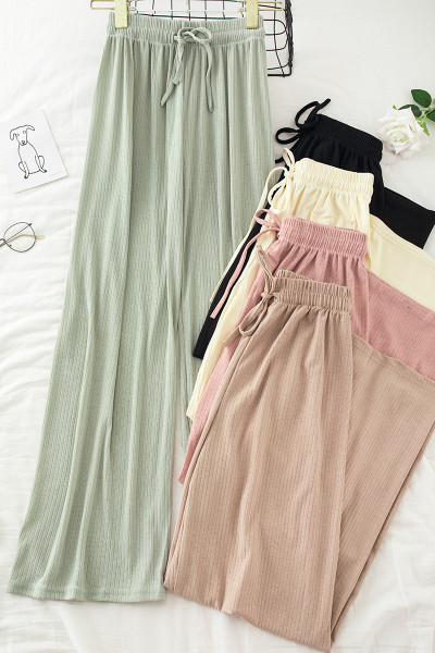 Naiste vabaaja pikad püksid elastse - laiad püksid