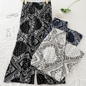 Alkalmi női nadrág magas derékkal - széles modell