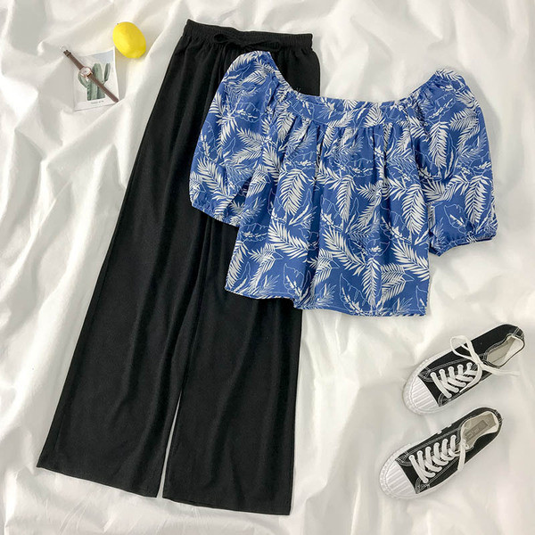 Női nadrág nyakkendővel - kivágott modell