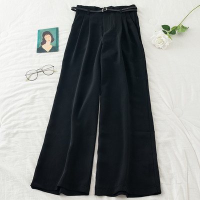 Modern női nadrág övvel - széles modell