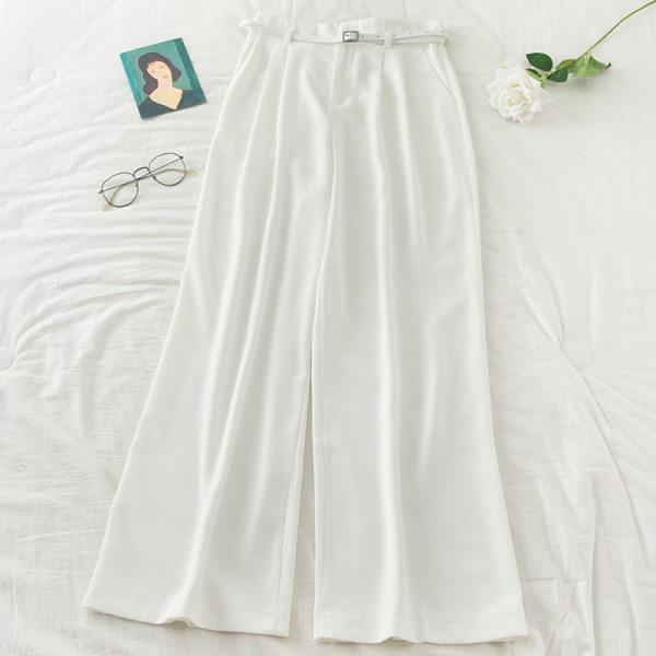 Modern női nadrág övvel - széles modell