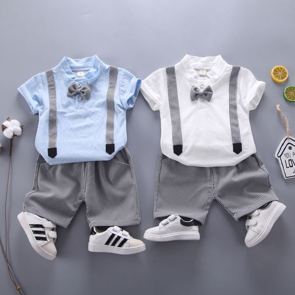 Gyerek nyári szett fiúknak - blúz és rövidnadrág