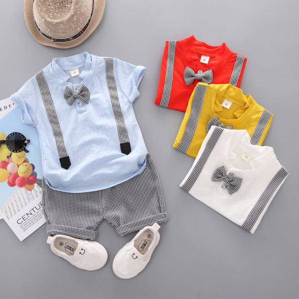 Gyerek nyári szett fiúknak - blúz és rövidnadrág