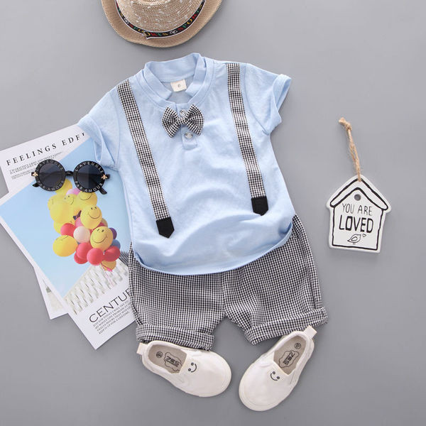 Gyerek nyári szett fiúknak - blúz és rövidnadrág