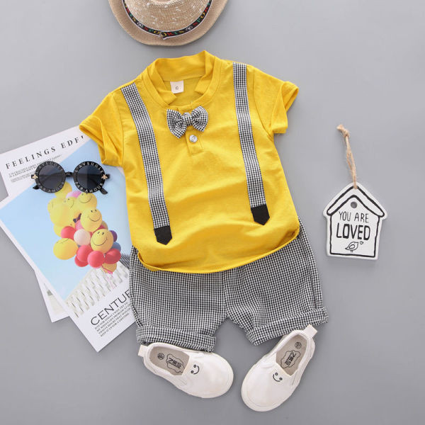 Gyerek nyári szett fiúknak - blúz és rövidnadrág