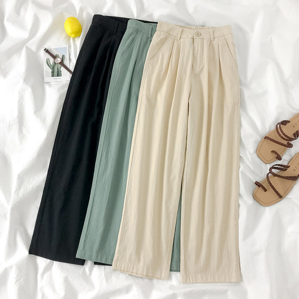 Női nadrág zsebekkel - egyenes modell