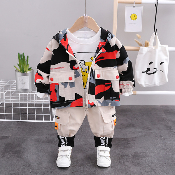 Új modell gyerek kabát és nadrág szett fiúknak