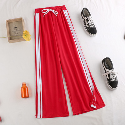 Alkalmi női nadrág szegéllyel, magas derékkal