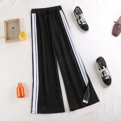 Alkalmi női nadrág szegéllyel, magas derékkal