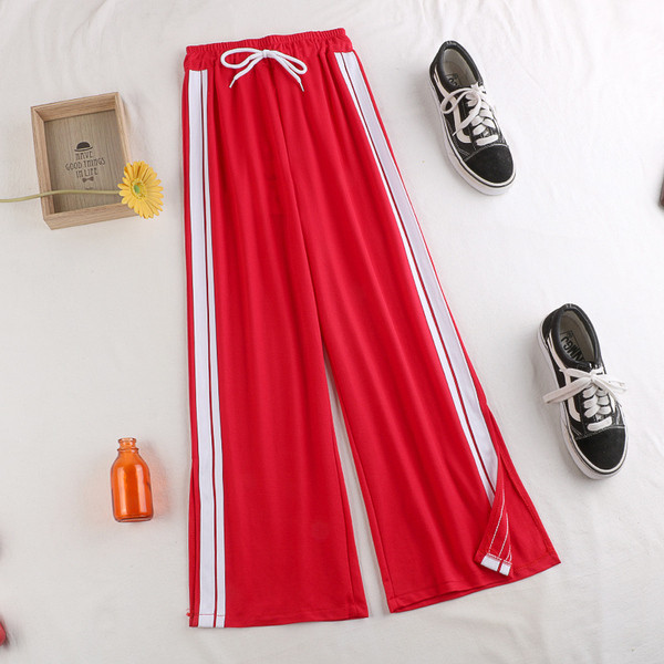 Alkalmi női nadrág szegéllyel, magas derékkal