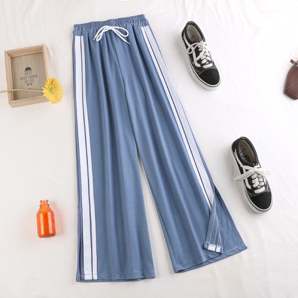 Alkalmi női nadrág szegéllyel, magas derékkal