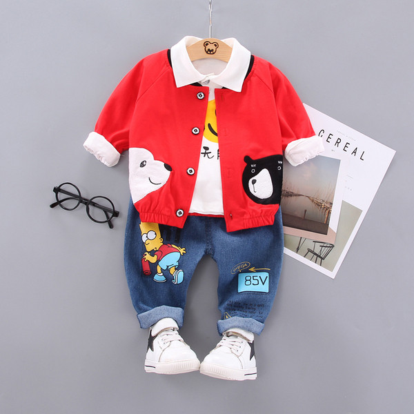 Moodne kolmeosaline lastekomplekt poistele