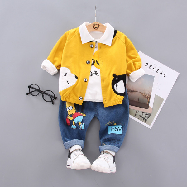 Moodne kolmeosaline lastekomplekt poistele