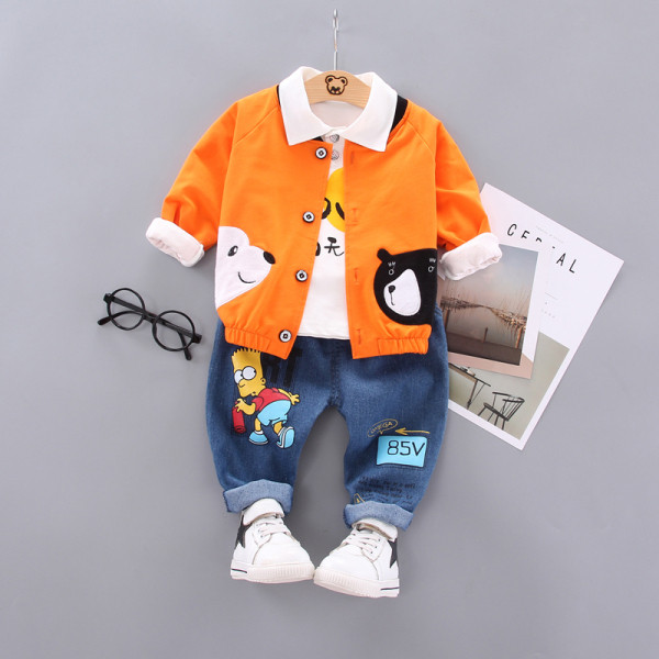 Moodne kolmeosaline lastekomplekt poistele