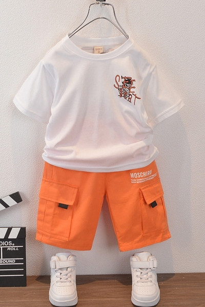 Mindennapi gyerekkészlet fiúknak - rövid ujjú blúz + nadrág