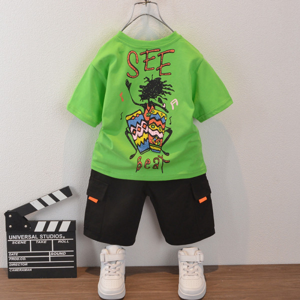 Mindennapi gyerekkészlet fiúknak - rövid ujjú blúz + nadrág