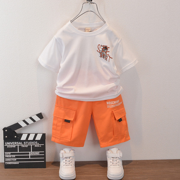 Mindennapi gyerekkészlet fiúknak - rövid ujjú blúz + nadrág