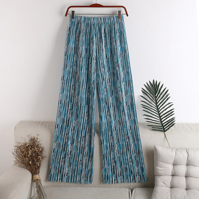 Redős női hosszú nadrág elasztikus, magas derékkal