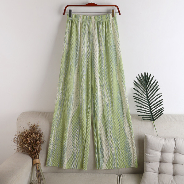 Redős női hosszú nadrág elasztikus, magas derékkal