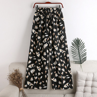 Nyári női nadrág magas derékkal és nyakkendővel - többféle modell