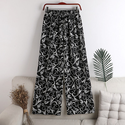 Nyári női nadrág magas derékkal és nyakkendővel - többféle modell