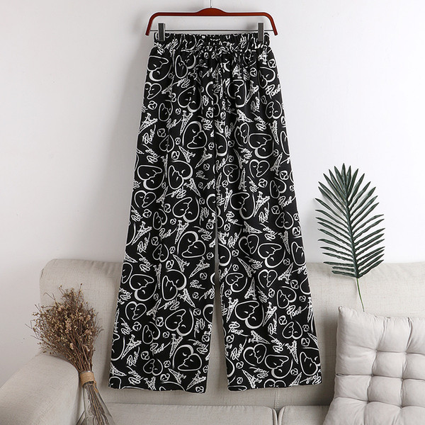 Nyári női nadrág magas derékkal és nyakkendővel - többféle modell