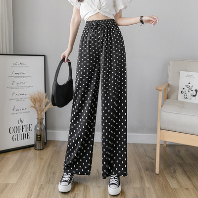 Női hosszú, széles nadrág gumival és megkötővel